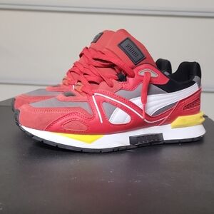 Puma Red and Yellow Athletic Shoes